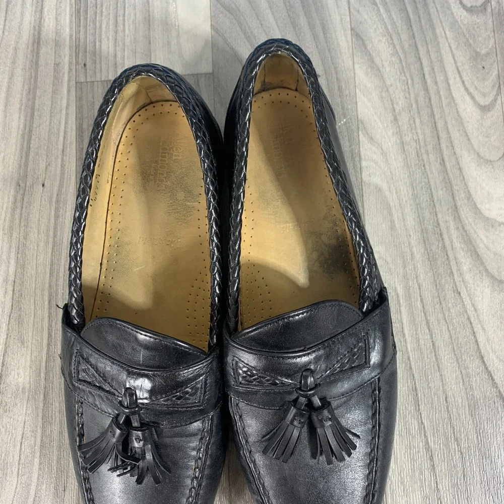 Allen Edmonds black braided tassel mens loafer dress slip on shoes 11 D Medium